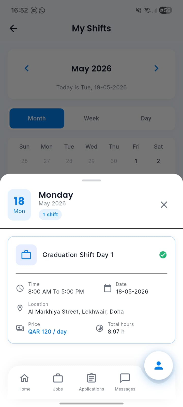Talent Mobile Attendance List