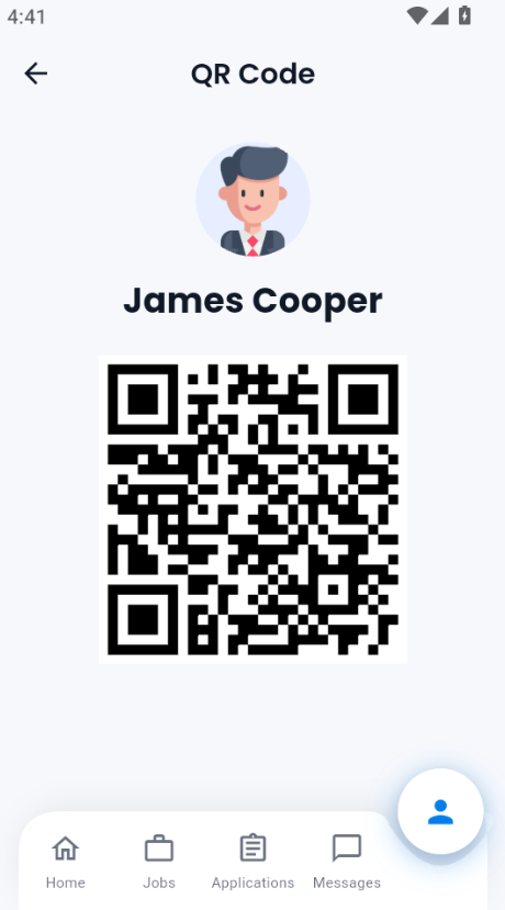 User QR Code Interface