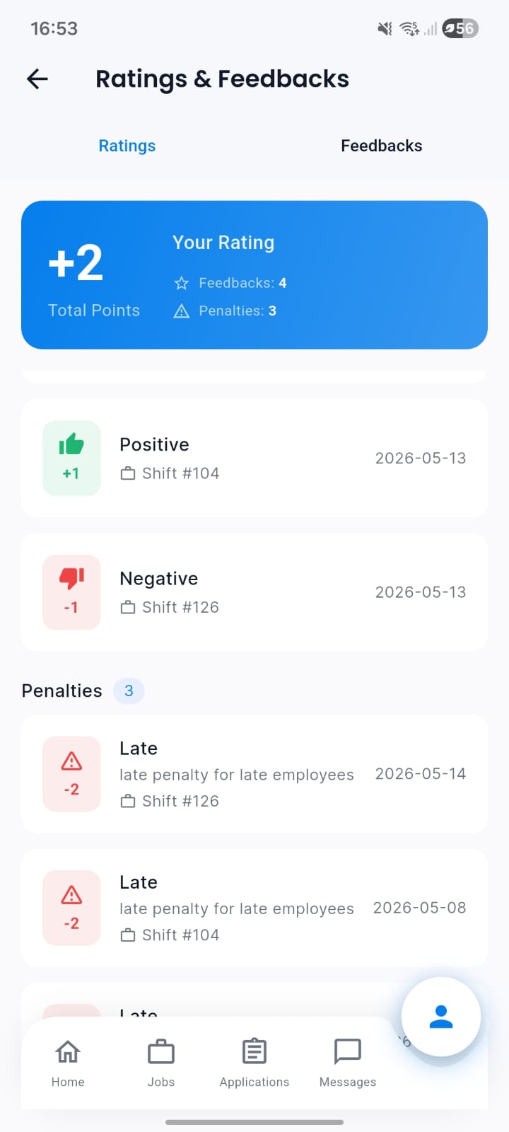 Talent Rating and Points